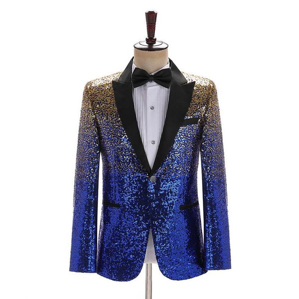 one button gradient sequins glitter blazer men stage catwalk performance suit jackets casual nightclub dj dance singers men's suits & b, White;black
one button gradient sequins glitter blazer men stage catwalk performance suit jackets casual nightclub dj dance singers men's suits & b, White;black