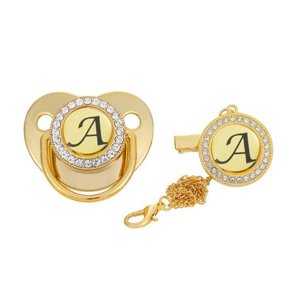 2pcs/set lightweight modern home silicone baby pacifier with clips gold bling portable soother initial letter born boy girl pacifiers#
2pcs/set lightweight modern home silicone baby pacifier with clips gold bling portable soother initial letter born boy girl pacifiers#