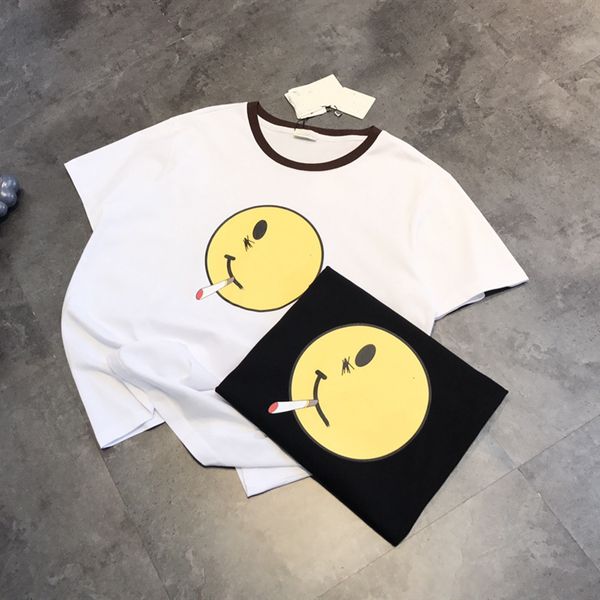 luxury design loe smiley face letter printed short t-shirt for women summer round neck color matching fashion half sleeve bottom coat a1, White
luxury design loe smiley face letter printed short t-shirt for women summer round neck color matching fashion half sleeve bottom coat a1, White
