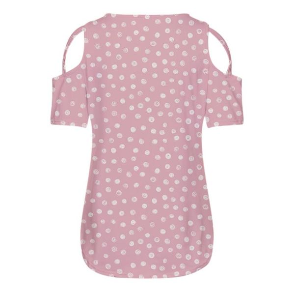 women's t-shirt t shirt 2021 women polka dot printe short sleeve strappy cold shoulder oversized tshirt, White
women's t-shirt t shirt 2021 women polka dot printe short sleeve strappy cold shoulder oversized tshirt, White