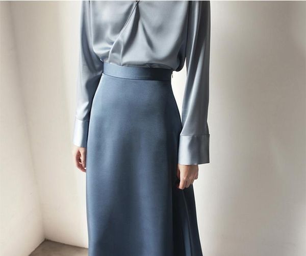 spring summer high waist silk skirt female office lady skirts for women faldas quality mid-calf prom, Black
spring summer high waist silk skirt female office lady skirts for women faldas quality mid-calf prom, Black