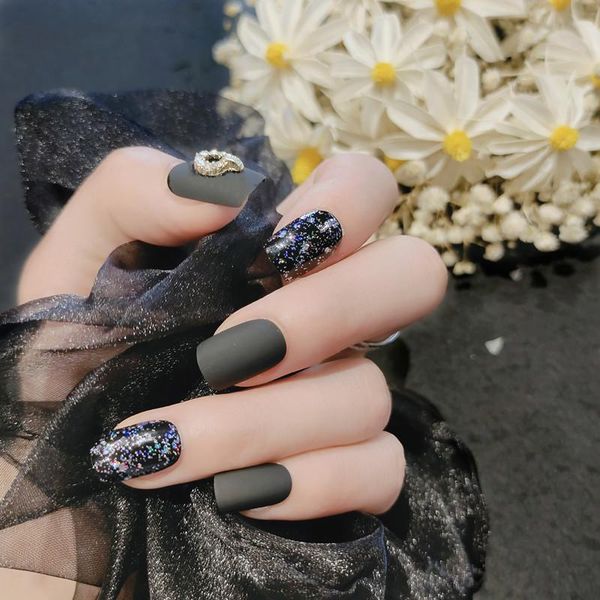 nail art kits 24pcs black matte fake patch glue type removable mid length paragraph fashion manicure false save time nails
nail art kits 24pcs black matte fake patch glue type removable mid length paragraph fashion manicure false save time nails