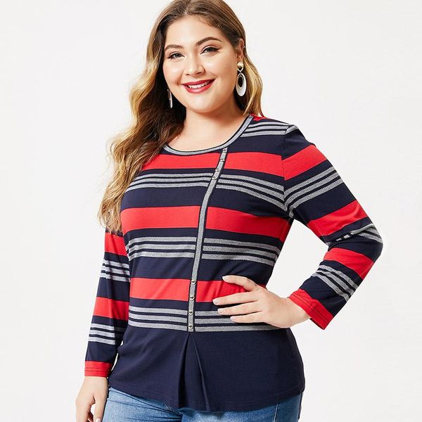 plus size t-shirt 2021 autumn mom clothes women long sleeve colorful striped fashion ladies vintage elegant womens, Black
plus size t-shirt 2021 autumn mom clothes women long sleeve colorful striped fashion ladies vintage elegant womens, Black