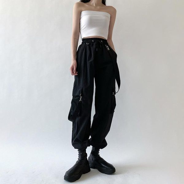 women's pants & capris fashion pockets ribbon cargo casual hip- solid color women pant summer chic streetwear black elasitc trouser, Black;white
women's pants & capris fashion pockets ribbon cargo casual hip- solid color women pant summer chic streetwear black elasitc trouser, Black;white