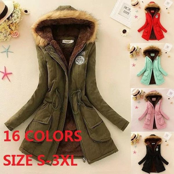 women's trench coats zogaa winter hooded parkas ladies cotton solid long fur collar korean style 16 colors, Tan;black
women's trench coats zogaa winter hooded parkas ladies cotton solid long fur collar korean style 16 colors, Tan;black