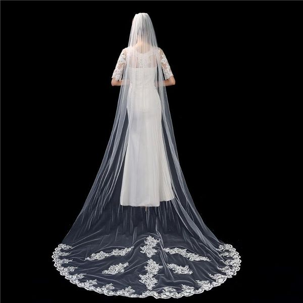 bridal veils wedding veil 2021 gryffon classic with comb elegant lace appliqued edge one-layer cathedral, Black
bridal veils wedding veil 2021 gryffon classic with comb elegant lace appliqued edge one-layer cathedral, Black