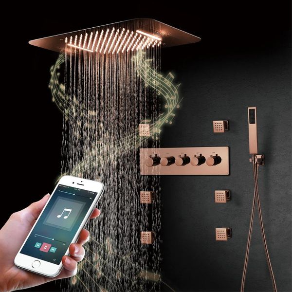 villa rose gold polished music rain shower systems bathroom faucet embedded ceiling led head thermostatic bath mixer taps sets
villa rose gold polished music rain shower systems bathroom faucet embedded ceiling led head thermostatic bath mixer taps sets