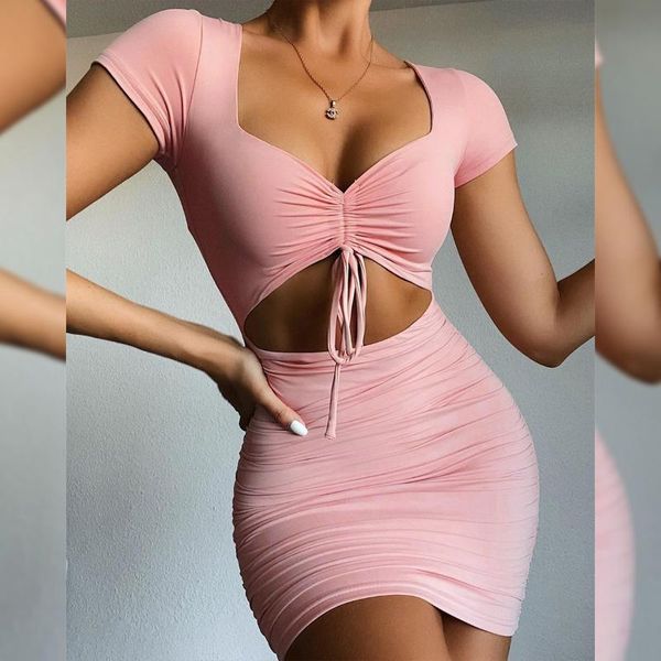 casual dresses 2021 summer short sleeve wrap hip pleated dress women v-neck bandage ruffle mini hollow out vestidos, Black;gray
casual dresses 2021 summer short sleeve wrap hip pleated dress women v-neck bandage ruffle mini hollow out vestidos, Black;gray