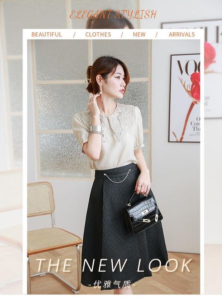 women's blouses & shirts women blouse elegant shirt 2021 summer ol handmade hollow out turn-down collar solid color female, White
women's blouses & shirts women blouse elegant shirt 2021 summer ol handmade hollow out turn-down collar solid color female, White