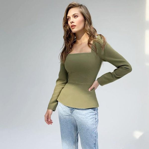 zoulv 2021 super spring and autumn french retro waist temperament women's shirt clavicle square collar slim clothes blouses & shirt, White
zoulv 2021 super spring and autumn french retro waist temperament women's shirt clavicle square collar slim clothes blouses & shirt, White