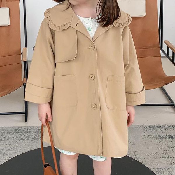 coat girls windbreaker spring autumn ruffled lapel long-sleeve jacket korean style back split bow children's, Blue;gray
coat girls windbreaker spring autumn ruffled lapel long-sleeve jacket korean style back split bow children's, Blue;gray
