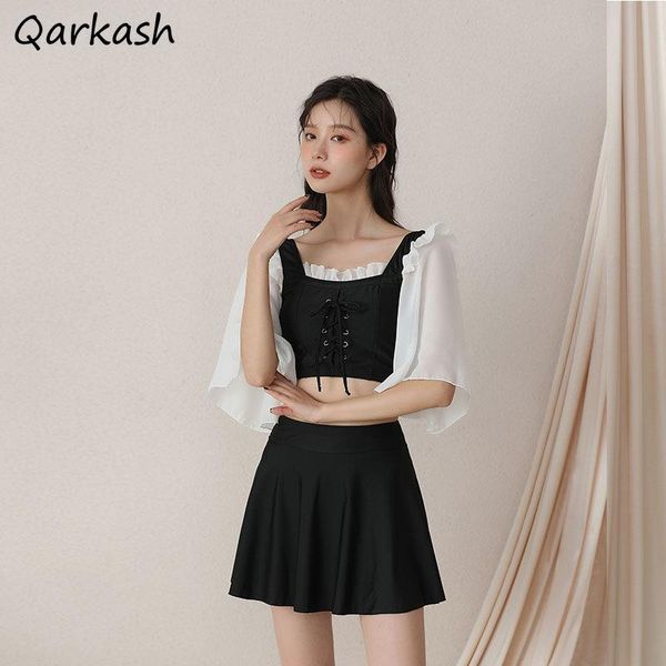 women's swimwear bikini set women mesh patchwork female preppy swimsuit elegant ins chic bathing suit beachwear 2 pieces shis summer ul, White;black
women's swimwear bikini set women mesh patchwork female preppy swimsuit elegant ins chic bathing suit beachwear 2 pieces shis summer ul, White;black