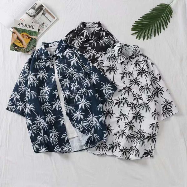 men's casual shirts shirthawaiian short sleeve floral shirt summer loose and handsome beach versatile trend sun protection clothes 6621, White;black
men's casual shirts shirthawaiian short sleeve floral shirt summer loose and handsome beach versatile trend sun protection clothes 6621, White;black