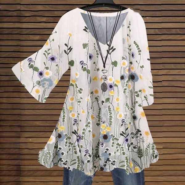 women's blouses & shirts women vintage floral print blouse shirt 2021 v-neck flare sleeve tee retro long loose casual for, White
women's blouses & shirts women vintage floral print blouse shirt 2021 v-neck flare sleeve tee retro long loose casual for, White