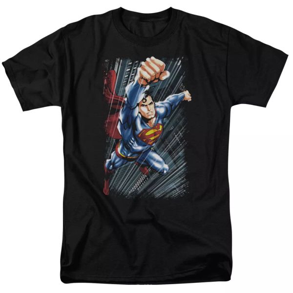 Superman Faster Than T-Shirt DC Comics Sizes S-3X NEW, White;black