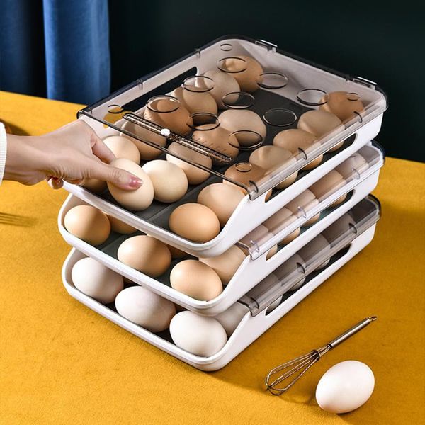 egg storage box rack built-in silicone pad plastic preservation transparent boxs organizer kitchen eggs tray & organization
egg storage box rack built-in silicone pad plastic preservation transparent boxs organizer kitchen eggs tray & organization