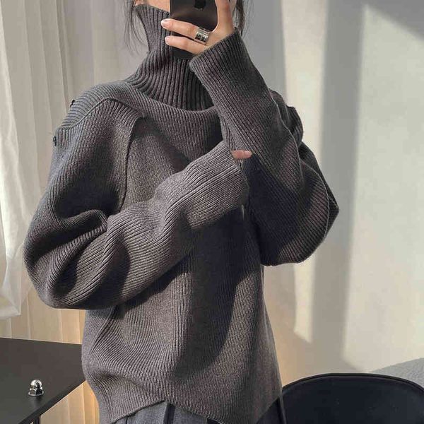 women's sweaters winter women's casual solid color high-neck long-sleeved loose sweater mbvc, White;black
women's sweaters winter women's casual solid color high-neck long-sleeved loose sweater mbvc, White;black