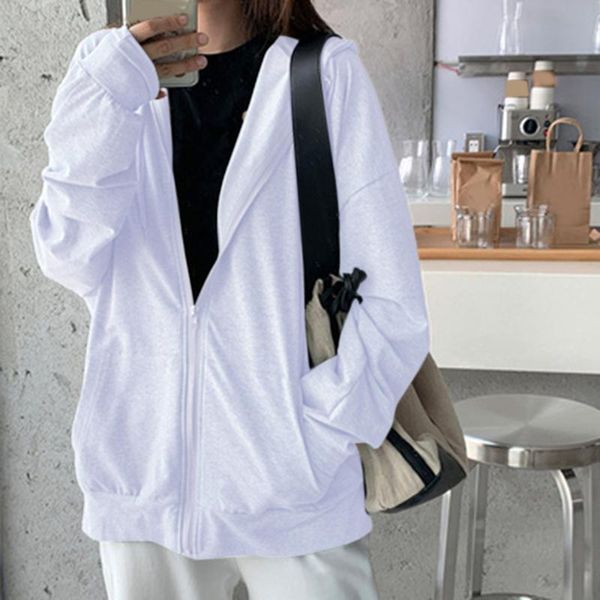 women's hoodies & sweatshirts harajuku korean style loose thin long sleeve hooded jacket with pockets pure color retro student girl top, Black
women's hoodies & sweatshirts harajuku korean style loose thin long sleeve hooded jacket with pockets pure color retro student girl top, Black