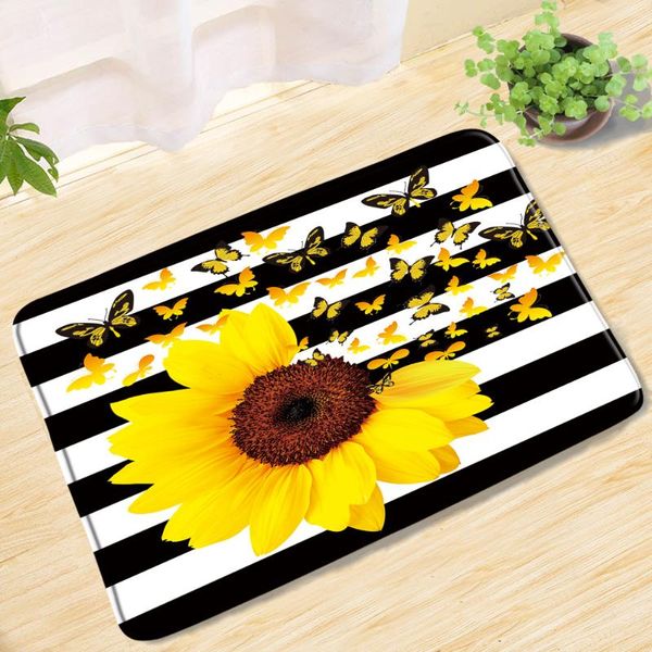 bath mats yellow sunflower flower butterfly black and white striped background entrance door mat floor bathroom rug carpet
bath mats yellow sunflower flower butterfly black and white striped background entrance door mat floor bathroom rug carpet