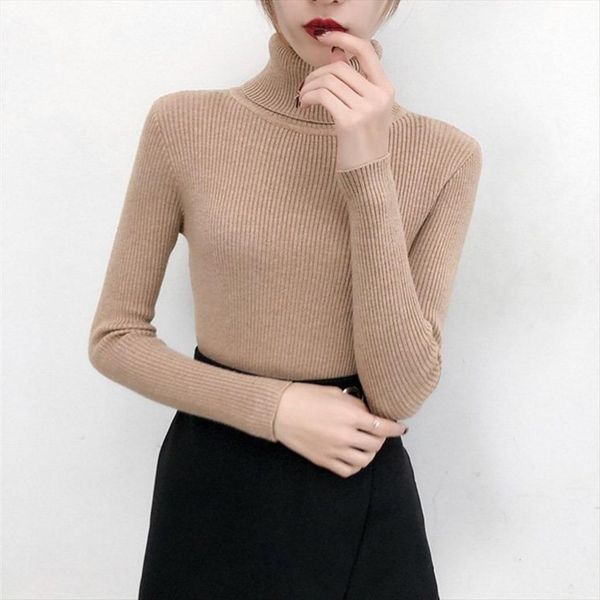 turtleneck women autumn winter korean sweater solid long sleeve slim pullover knitted soft warm pull jumper female, White;black
turtleneck women autumn winter korean sweater solid long sleeve slim pullover knitted soft warm pull jumper female, White;black