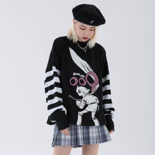 women's sweaters male knitted sweater anime cashmere wool oversize korean jumper or crocheted 09np, White;black
women's sweaters male knitted sweater anime cashmere wool oversize korean jumper or crocheted 09np, White;black