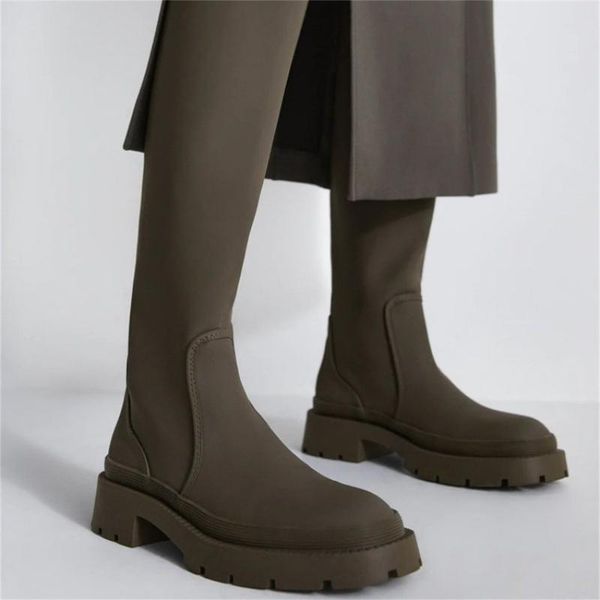 boots autumn winter round toe platform women knee slip on casual chunky heel women's long, Black
boots autumn winter round toe platform women knee slip on casual chunky heel women's long, Black