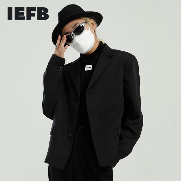 iefb men's clothing causal short blazers spring korean loose design single breast button cuff suit coat apricot 9y5383 210524, White;black
iefb men's clothing causal short blazers spring korean loose design single breast button cuff suit coat apricot 9y5383 210524, White;black