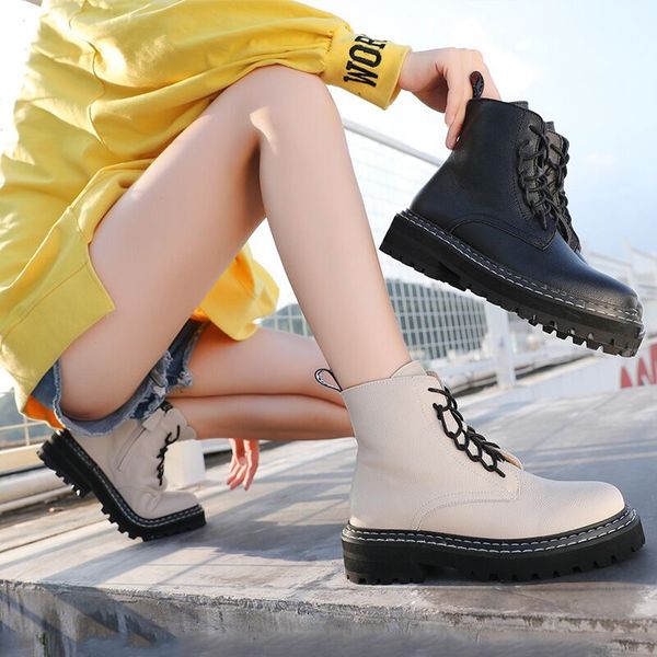 boots new style womens genuine leather fashion zipper martin boots round head laces womens motorcycle boots womens shoes, Black
boots new style womens genuine leather fashion zipper martin boots round head laces womens motorcycle boots womens shoes, Black
