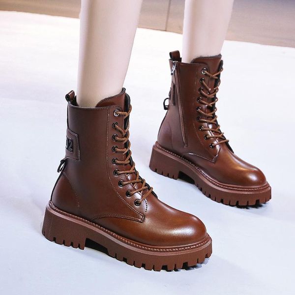 boots fashion brown platform women zipper leather woman's shoe warm plush women's winter botas altas mujer, Black
boots fashion brown platform women zipper leather woman's shoe warm plush women's winter botas altas mujer, Black