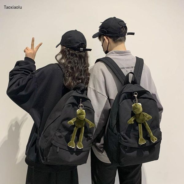 backpack men women solid color high school student bags cute girl large capacity travel waterproof fashion
backpack men women solid color high school student bags cute girl large capacity travel waterproof fashion