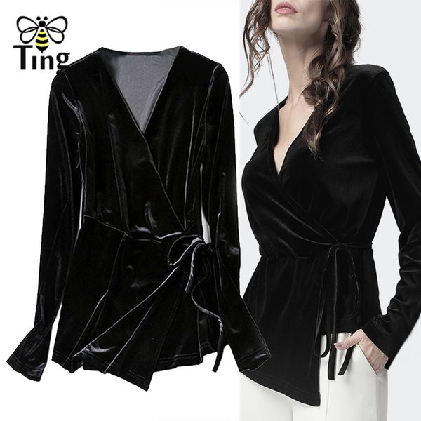 women spring autumn v neck full sleeve velvet blouse fashion with sashes velour tunic waist shirts plus size 4xl 210513, White
women spring autumn v neck full sleeve velvet blouse fashion with sashes velour tunic waist shirts plus size 4xl 210513, White