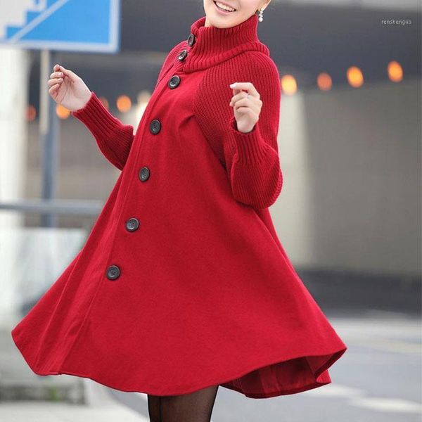 women's wool & blends woolen coat winter cloak knit long-sleeved high o-neck trench female spring autumn single-breasted windbreaker, Black
women's wool & blends woolen coat winter cloak knit long-sleeved high o-neck trench female spring autumn single-breasted windbreaker, Black