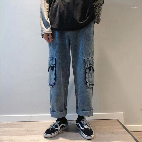 men's jeans sell spring and autumn loose straight cargo pants casual all-match students' pendant wide leg, Blue
men's jeans sell spring and autumn loose straight cargo pants casual all-match students' pendant wide leg, Blue