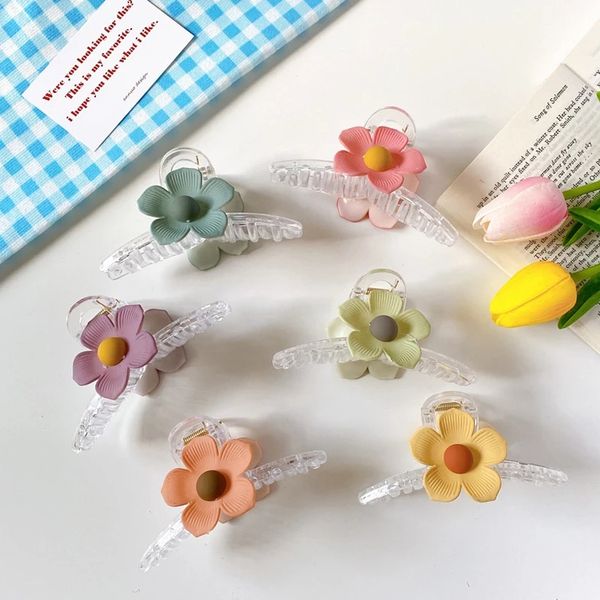 fashion flower hair claw for girls women acetate hairpin barrettes crab korean matte hair clip hair accessories, Slivery;golden
fashion flower hair claw for girls women acetate hairpin barrettes crab korean matte hair clip hair accessories, Slivery;golden