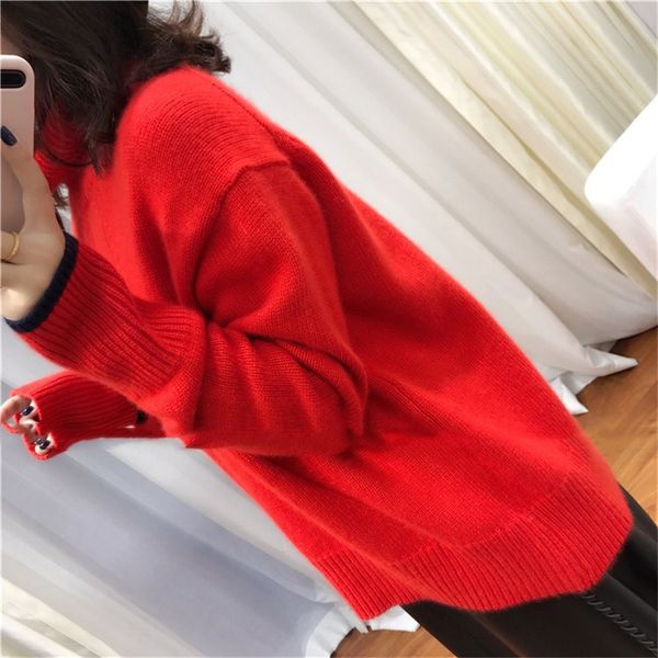 women's sweaters 2021 double thick layer releases high neck female casual cashmere sweater with long sleeve, White;black
women's sweaters 2021 double thick layer releases high neck female casual cashmere sweater with long sleeve, White;black