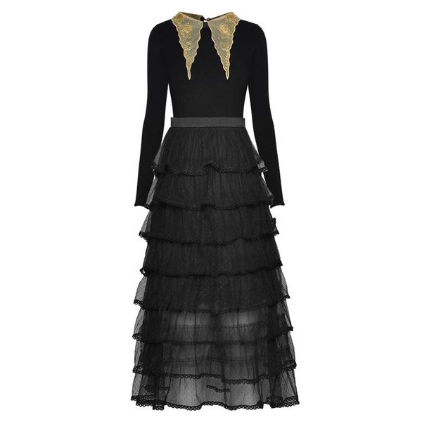 casual dresses gold sequins embroidery collar knitted long sleeve sweater crochet frilly mesh midi dress runway fashion women vintage, Black;gray
casual dresses gold sequins embroidery collar knitted long sleeve sweater crochet frilly mesh midi dress runway fashion women vintage, Black;gray