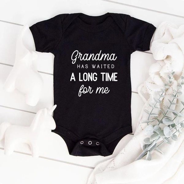 rompers funny baby boys girls bodysuit grandma has waited a long time for me print born oneises clothes kids cute 0-24, Blue
rompers funny baby boys girls bodysuit grandma has waited a long time for me print born oneises clothes kids cute 0-24, Blue