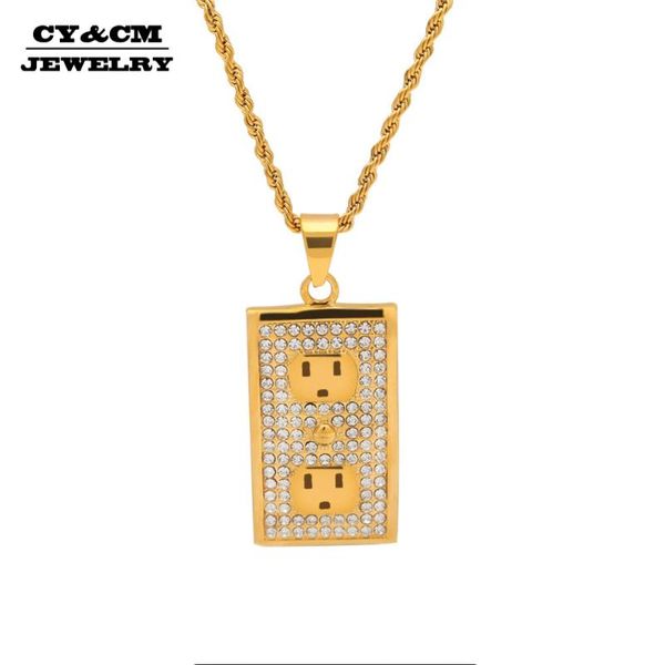 pendant necklaces cy&cm hip hop fully iced out rhinestone socket dog tag stainless steel gold color necklace mens womens jewelry gifts 24&qu, Silver
pendant necklaces cy&cm hip hop fully iced out rhinestone socket dog tag stainless steel gold color necklace mens womens jewelry gifts 24&qu, Silver