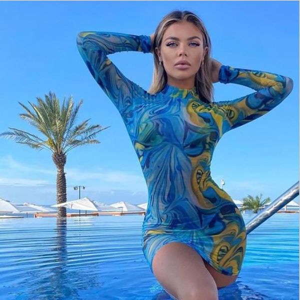 casual dresses women's bodycon dress abstract print long sleeve mesh perspective mini spring autumn ladies sheath club, Black;gray
casual dresses women's bodycon dress abstract print long sleeve mesh perspective mini spring autumn ladies sheath club, Black;gray