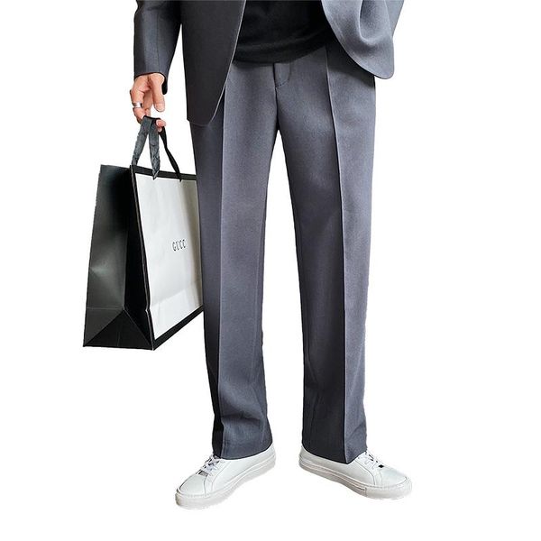 men's pants male streetwear chic youth fashion loose dress pant men straight casual suit long trousers, Black
men's pants male streetwear chic youth fashion loose dress pant men straight casual suit long trousers, Black