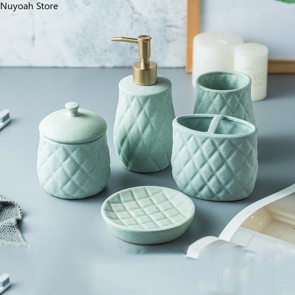 nordic creative ceramic bathroom toilet set decoration simple lotion bottle soap dish toothbrush holder bath accessory
nordic creative ceramic bathroom toilet set decoration simple lotion bottle soap dish toothbrush holder bath accessory
