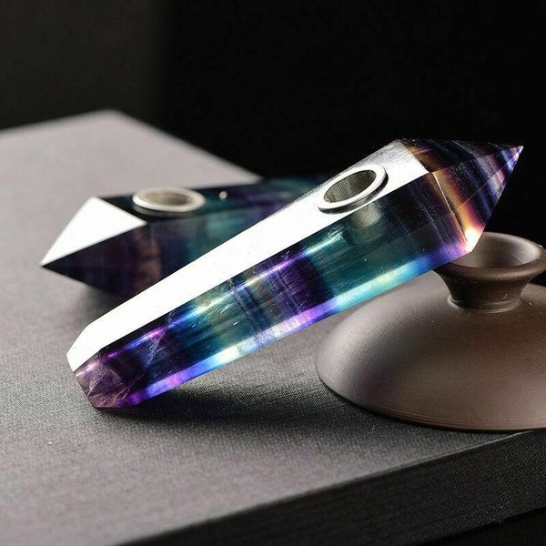 pcs natural fluorite crystal quartz smoking pipe decorative objects & figurines
pcs natural fluorite crystal quartz smoking pipe decorative objects & figurines