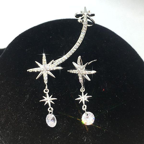 dangle & chandelier euramerican and korean version needle anti-allergy micro-set asymmetrical stud earring earrings with stars full of rice, Silver
dangle & chandelier euramerican and korean version needle anti-allergy micro-set asymmetrical stud earring earrings with stars full of rice, Silver