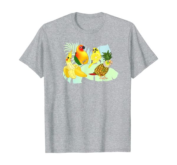 birb fruit doodles, funny parrot sun conure budgie cockatiel t-shirt, White;black
birb fruit doodles, funny parrot sun conure budgie cockatiel t-shirt, White;black
