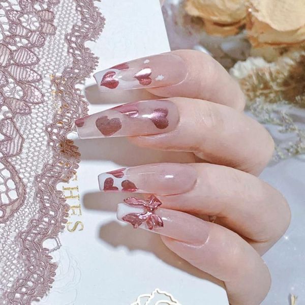 false nails 24pcs/box detachable butterfly ballerina wearable coffin fake full cover nail tips press on, Red;gold
false nails 24pcs/box detachable butterfly ballerina wearable coffin fake full cover nail tips press on, Red;gold