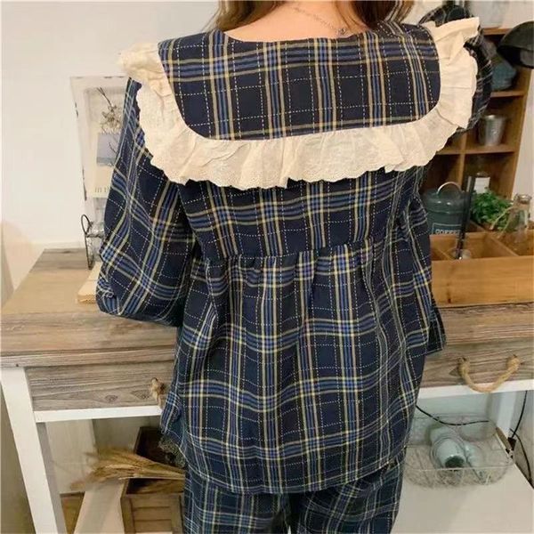 pajamas for women latest style large size chic plaid pajamas patchwork lace geometric long-sleeved home wear loose sweet pajamas, Black;red
pajamas for women latest style large size chic plaid pajamas patchwork lace geometric long-sleeved home wear loose sweet pajamas, Black;red