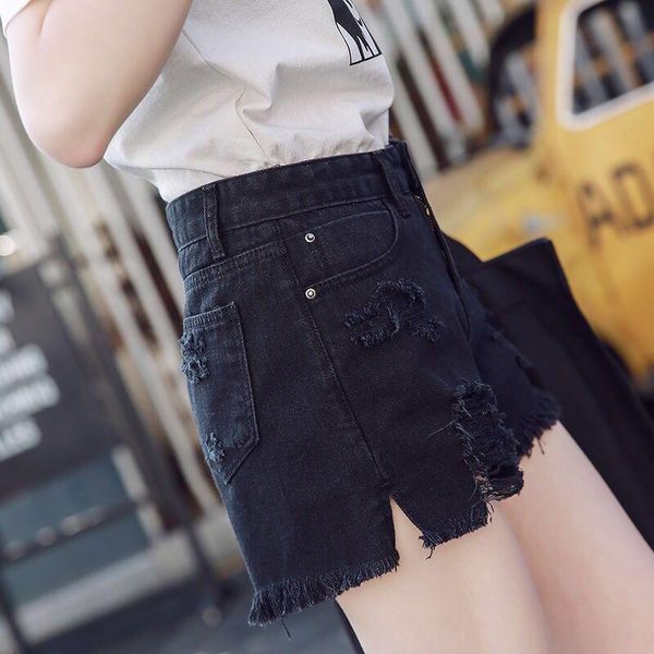 women's shorts 2021 summer denim high waist loose broad-leg slim fit casual jean grind hole young hip-hop, White;black
women's shorts 2021 summer denim high waist loose broad-leg slim fit casual jean grind hole young hip-hop, White;black