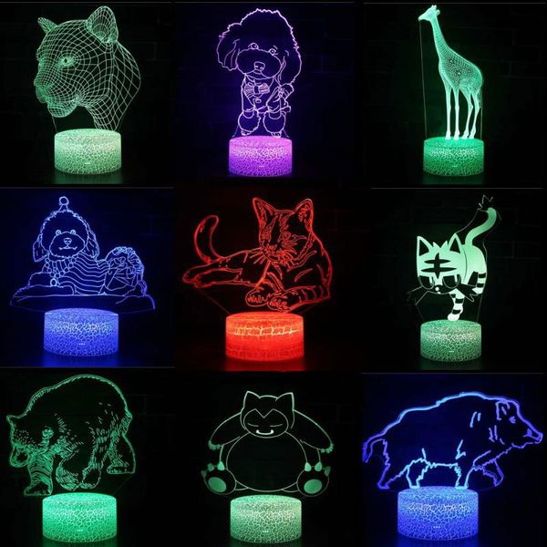 night lights 3d led lamp cat dog bear color change hologram atmosphere novelty for home decoration visual illusion gift
night lights 3d led lamp cat dog bear color change hologram atmosphere novelty for home decoration visual illusion gift