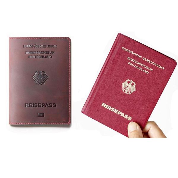 card holders real leather germany passport cover customised crazy horse genuine men business german case for, Brown;gray
card holders real leather germany passport cover customised crazy horse genuine men business german case for, Brown;gray