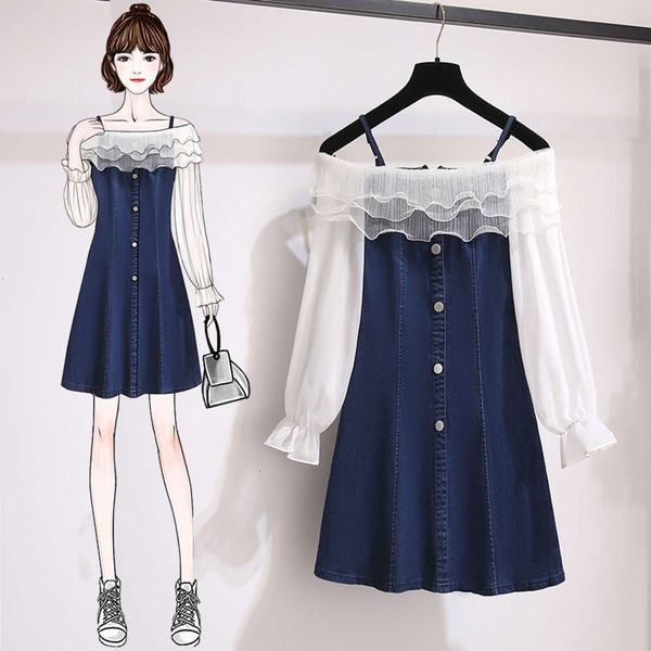 casual dresses dress large size women's fat sister french foreign style thin age reducing belly covered suspender denim in spring and c, Black;gray
casual dresses dress large size women's fat sister french foreign style thin age reducing belly covered suspender denim in spring and c, Black;gray